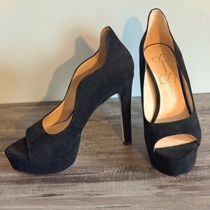 Jessica Simpson Elegant Black Platform Heels